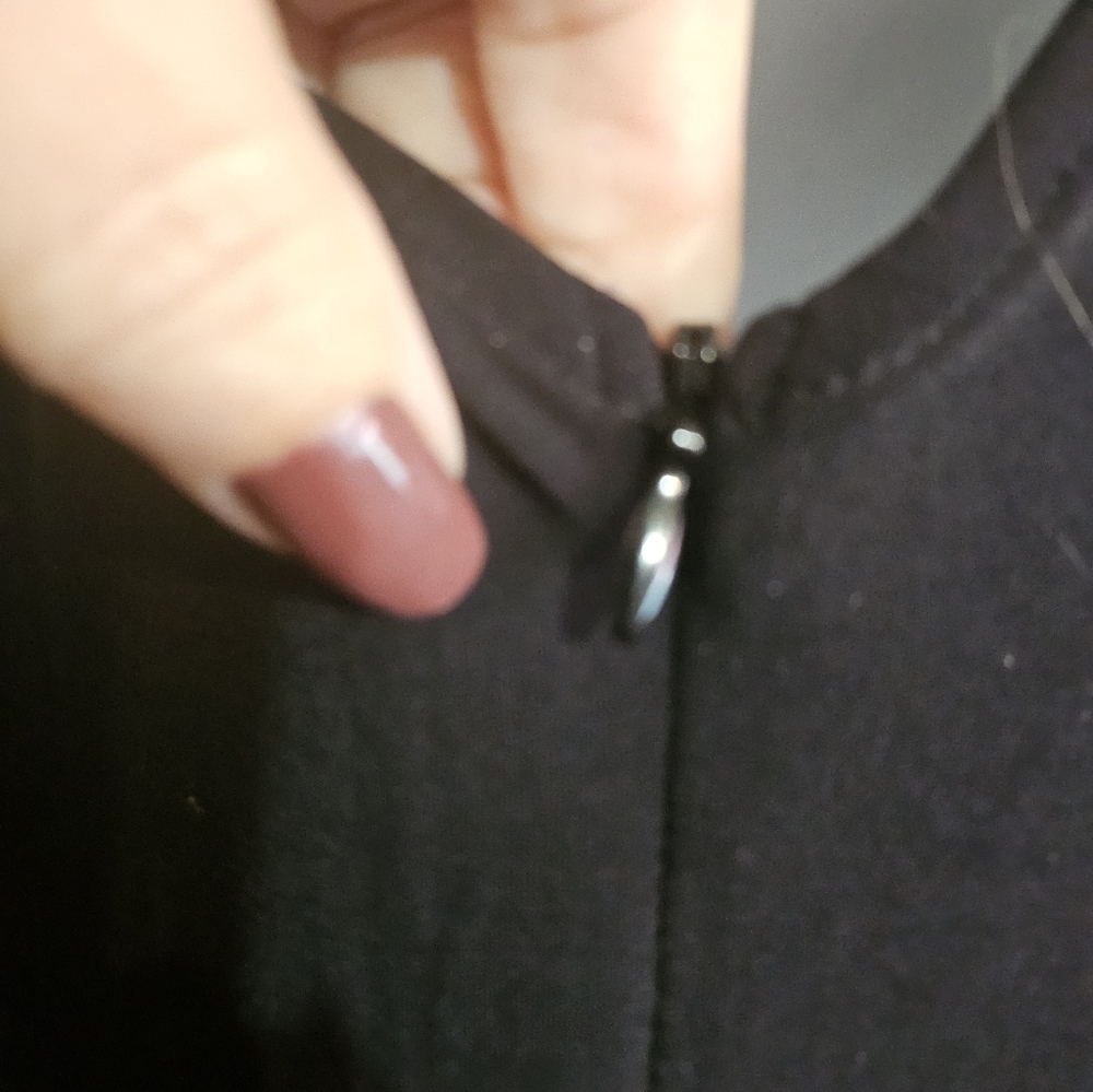 Black Top with Silver Sequin Pencil Dress - Picture 9 of 11